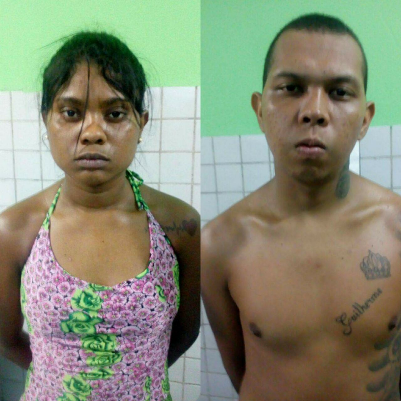 A dupla foi identificada como Pedro Henrique de Araújo e Irislene Cristina Ferreira da Costa