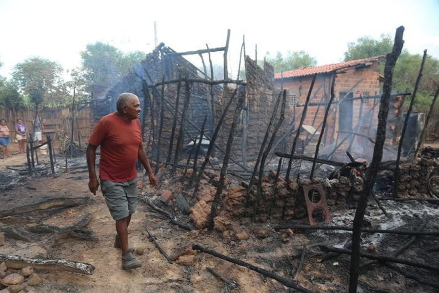 Incêndio na zona rural de Teresina