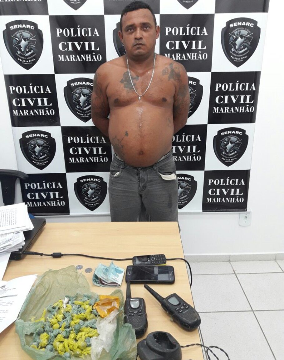 Homem preso por tráfico de drogas