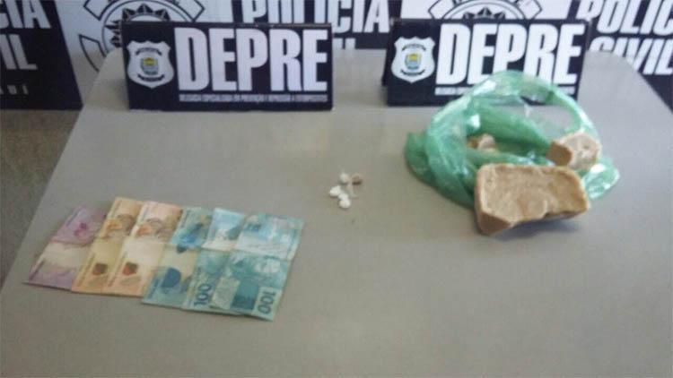 O funcionário havia recebido R$ 1 mil para transportar a droga até a cidade de Timon