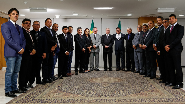 Reunião com o senador Romero Jucá, da qual participou o prefeito Roger Linhares