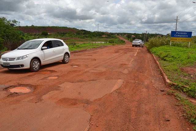 Buracos na estrada de Itainópolis