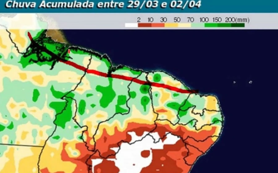 Climatempo emite alerta para o litoral do Piauí por conta das chuvas
