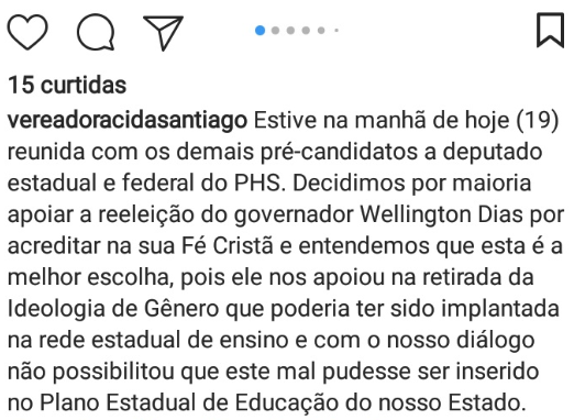Vereadora Cida Santiago, anunciou o acordo