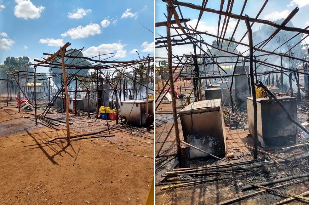 barracas de festejos destruídas por incêndio interior do Piauí