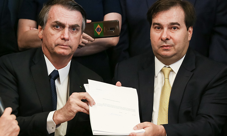 Bolsonaro e Rodrigo Maia