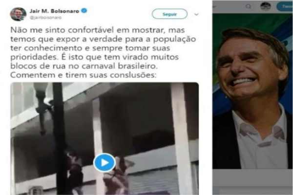 Veja Vídeo Bolsonaro Posta Imagens Obscenas E Gera Polêmica Contra Blocos De Carnaval