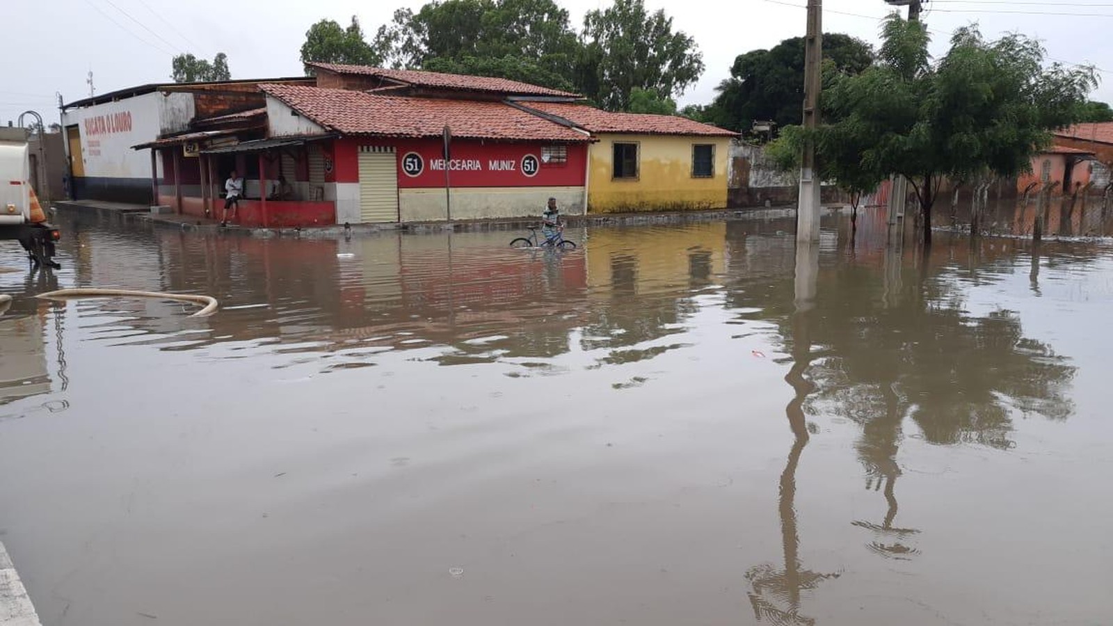 alagamento em Parnaíba - litoral do Piauí