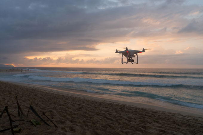 drone na praia